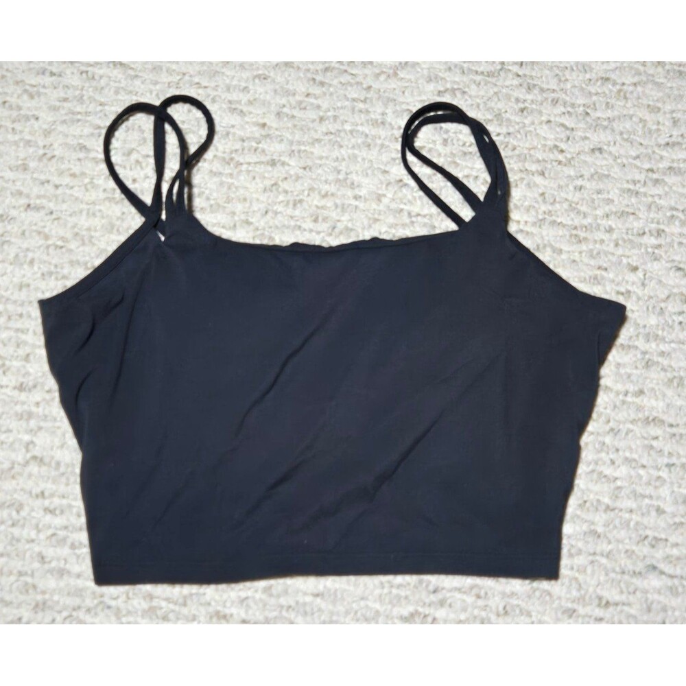 Halara Double Straps Backless Twisted Cropped Yoga Tank Top Black Medium